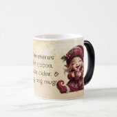 独自のギグリングヴィンテージクリスマス格言の作成 モーフィングマグカップ (正面右)