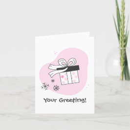 独自のギフトボックスと雪の結晶のクリスマスを作成 シーズンカード