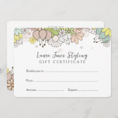 独自のギフト証明書伝票テンプレートの編集 (正面/裏面)