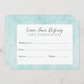 独自のギフト証明書利用券テンプレートの作成 (正面/裏面)