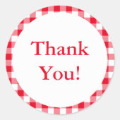 独自のギンガムを作成ありがとう ラウンドシール (正面)