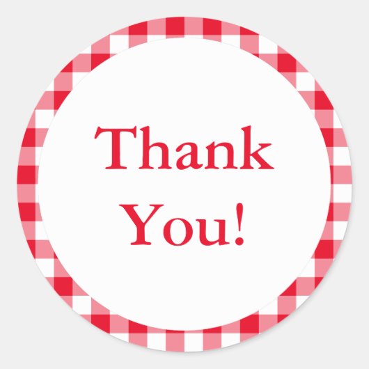 独自のギンガムを作成ありがとう ラウンドシール (正面)