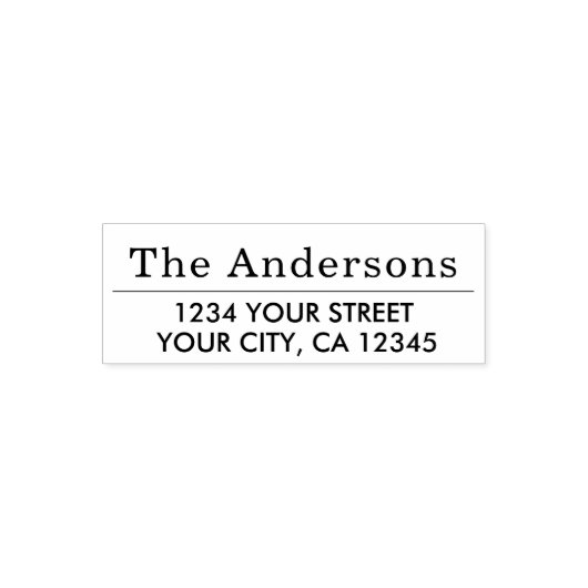 独自のクラシックファミリ名の差出人住所 セルフインキングスタンプ (デザイン)