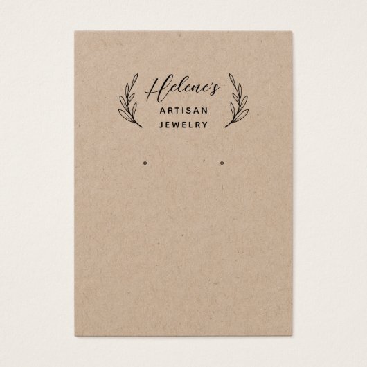 独自のクラフトジュエリーイヤリングディスプレイカードを作成 (正面)