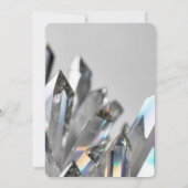 独自のクリスタル澄んグレイを作成結婚する 招待状 (裏面)