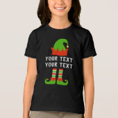 独自のクリスマスおもしろい小妖精や小人の作成 トライブレンドＴシャツ (正面)