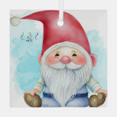 独自のクリスマスおもしろい格言の作成 ガラスオーナメント (裏面)