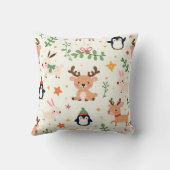 独自のクリスマスかわいいクリッターの作成 クッション (裏面)