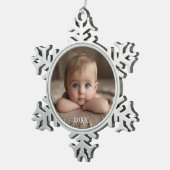 独自のクリスマスまたは休日オーナメントの作成 スノーフレークピューターオーナメント (右)