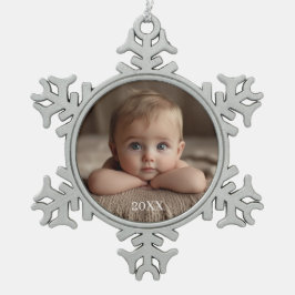 独自のクリスマスまたは休日オーナメントの作成 スノーフレークピューターオーナメント