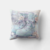 独自のクリスマスアイススケートフローラを作成する クッション (裏面)