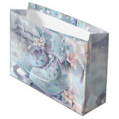 独自のクリスマスアイススケートフローラを作成する ラージペーパーバッグ (正面アングル)