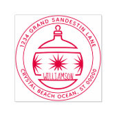 独自のクリスマスオーナメントの作成差出人住所 セルフインキングスタンプ (デザイン)