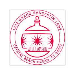 独自のクリスマスオーナメントの作成差出人住所 セルフインキングスタンプ