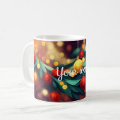 独自のクリスマスオーナメント コーヒーマグカップ (正面左)