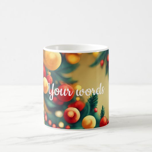 独自のクリスマスオーナメント モーフィングマグカップ (中央)