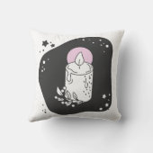 独自のクリスマスキャンドルレトロを作成する クッション (裏面)