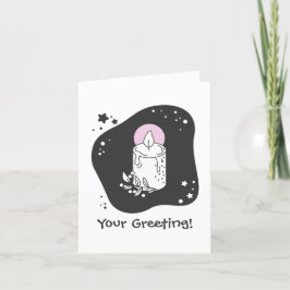 独自のクリスマスキャンドルレトロを作成する シーズンカード