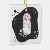 独自のクリスマスキャンドルレトロを作成する セラミックオーナメント (右)