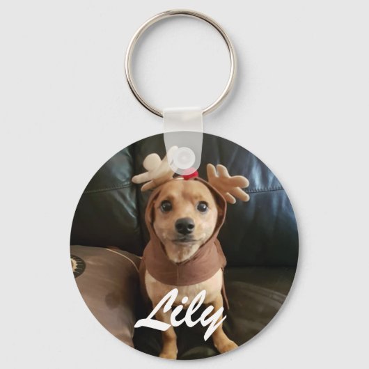 独自のクリスマスキーリングを作成する キーホルダー (正面)