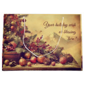 独自のクリスマスセンターピース抱き枕の作成 ラージペーパーバッグ (正面)