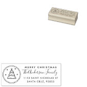 独自のクリスマスツリーカスタムのファミリ名を作成する ラバースタンプ (押印)