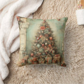 独自のクリスマスツリービクトリアンプレゼントの作成 クッション (ブランケット)
