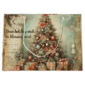 独自のクリスマスツリービクトリアンプレゼントの作成 ラージペーパーバッグ (正面)