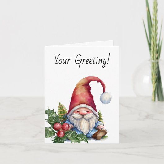 独自のクリスマスツリー格言の作成 シーズンカード (正面)