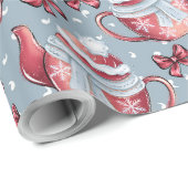 独自のクリスマスティーポットの作成 ラッピングペーパー (ロールコーナー)