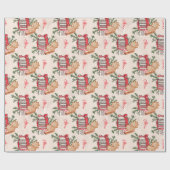 独自のクリスマストリートクリームを作成する ラッピングペーパー (フラット)