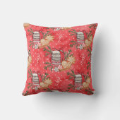 独自のクリスマストリートレッドを作成 クッション (裏面)