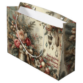 独自のクリスマスビクトリアンフローラランプの作成 ラージペーパーバッグ