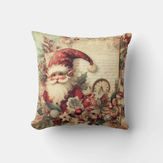 独自のクリスマスビクトリアン格言の作成 クッション (正面)