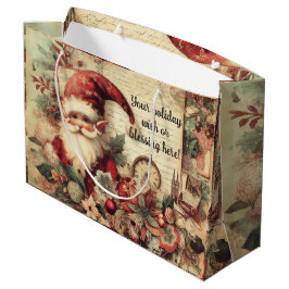 独自のクリスマスビクトリアン格言の作成 ラージペーパーバッグ