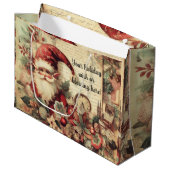 独自のクリスマスビクトリアン格言の作成 ラージペーパーバッグ (正面アングル)