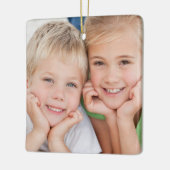 独自のクリスマスファミリー写真テンプレートの作成 セラミックオーナメント (左)