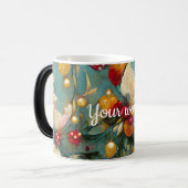 独自のクリスマスフラワーとオーナメントの作成 モーフィングマグカップ (正面左)