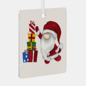 独自のクリスマスプレゼントの作成格言 メタルオーナメント (正面右)