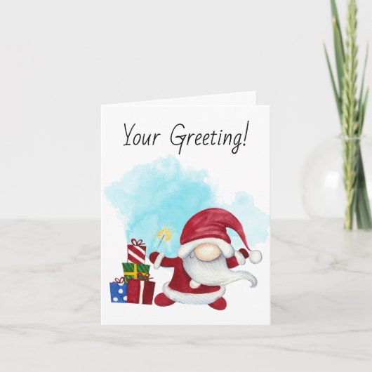 独自のクリスマスプレゼントスススパークラー格言の作成 シーズンカード (正面)