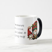 独自のクリスマスプレド格言と鳥を作成 モーフィングマグカップ (正面右)