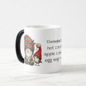 独自のクリスマスプレド格言と鳥を作成 モーフィングマグカップ (正面左)