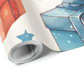 独自のクリスマスボックカラフルスと弓を作成する ラッピングペーパー (ロールコーナー)