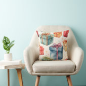 独自のクリスマスボーカラフルドとボックスを作成する クッション (椅子)