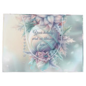 独自のクリスマスポイントの作成オーナメント ラージペーパーバッグ (裏面)