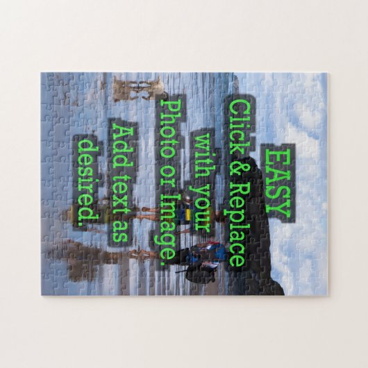 独自のクリック垂直を作成する簡単 ジグソーパズル (横)