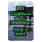 独自のクリック垂直を作成する簡単 マグネット (縦)