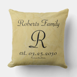 独自のクリームレザーフェイクモノグラムの作成 クッション