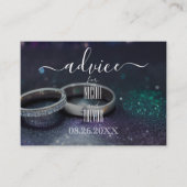 独自のグリッターと結婚リングや輪の作成 アドバイスカード (正面)