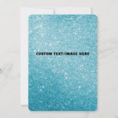 独自のグリッターのパーソナライズされた作成 招待状 (裏面)